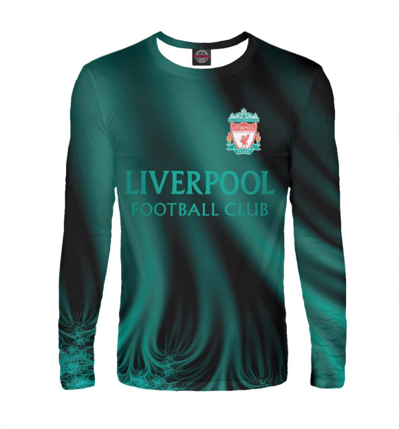 Мужской лонгслив с изображением Liverpool цвета Белый