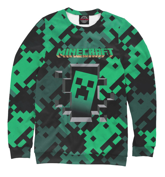 Свитшот для мальчиков с изображением Minecraft цвета Белый