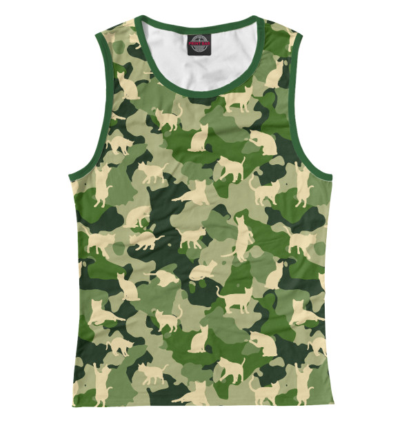 Майка для девочки с изображением Коты цвета Белый