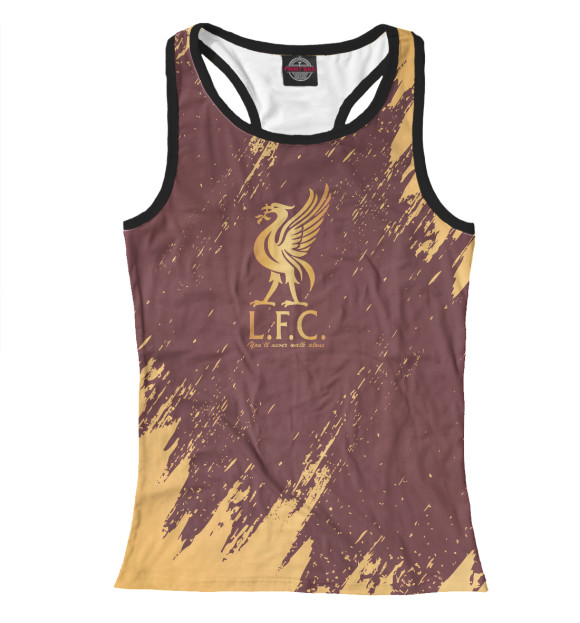 Женская майка-борцовка с изображением Liverpool цвета Белый