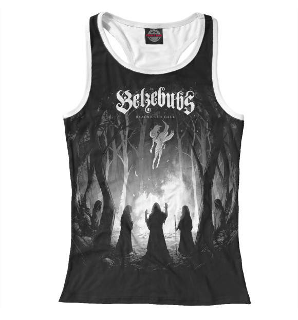 Женская майка-борцовка с изображением Belzebubs цвета Белый