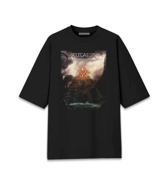 Мужская футболка оверсайз с притом Allegaeon цвета Черный Мужская футболка оверсайз с изображением Allegaeon цвета Черный