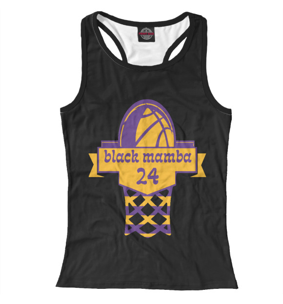 Женская майка-борцовка с изображением Black Mamba цвета Белый