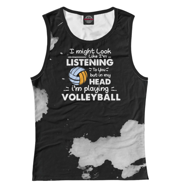 Майка для девочки с изображением Volleyball - Beach Sport цвета Белый