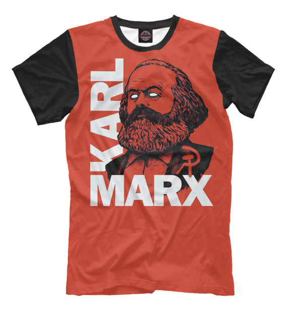 Футболка для мальчиков с изображением MARX цвета Белый