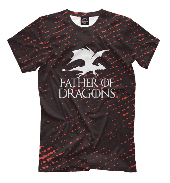 Мужская футболка с изображением Father Of Dragons цвета Белый