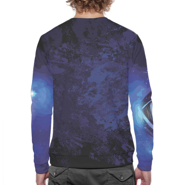 Мужской свитшот с изображением Поехали! цвета Белый