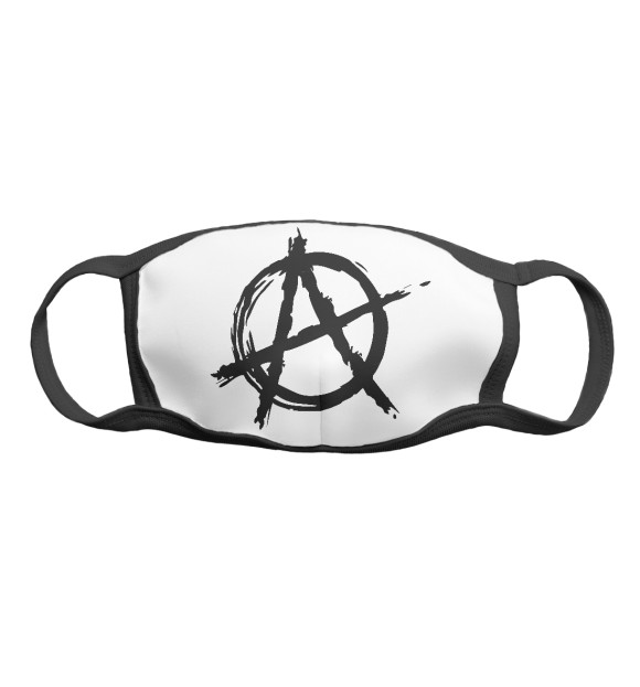 Маска тканевая с изображением Анархия цвета Белый