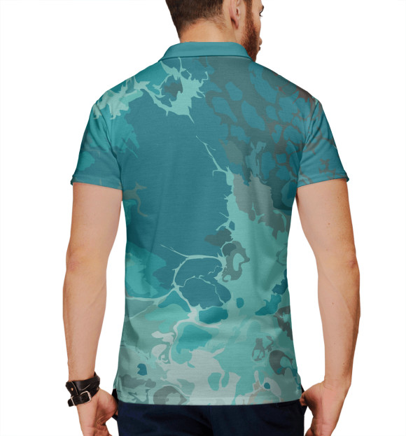 Мужское поло с изображением Бриз цвета Белый