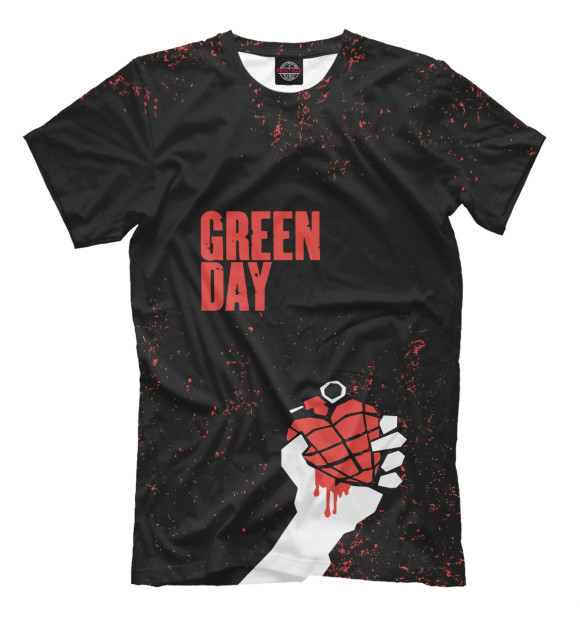 Футболка для мальчиков с изображением Green Day цвета Белый