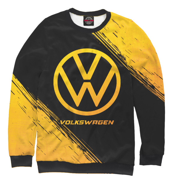 Свитшот для мальчиков с изображением Volkswagen Gold Gradient цвета Белый