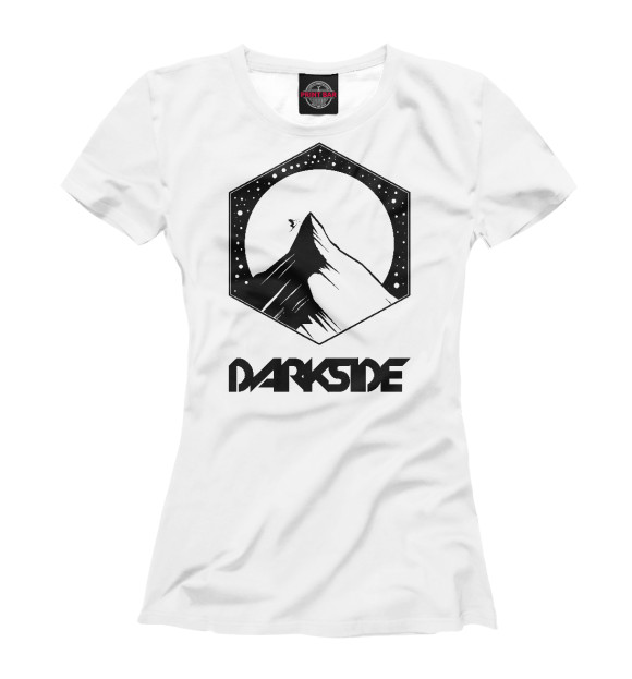 Женская футболка с изображением Darkside цвета Белый