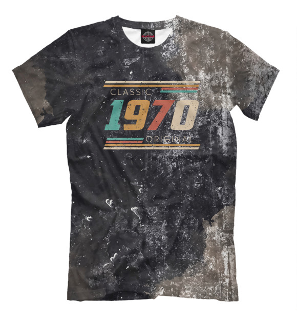 Футболка для мальчиков с изображением Vintage Made In 1970 цвета Белый