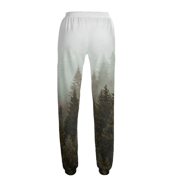 Женские спортивные штаны с изображением Лес цвета Белый