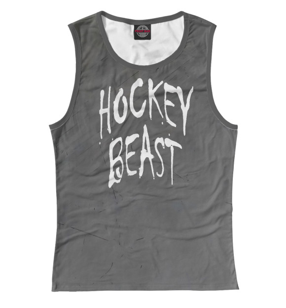 Майка для девочки с изображением Hockey Beast цвета Белый