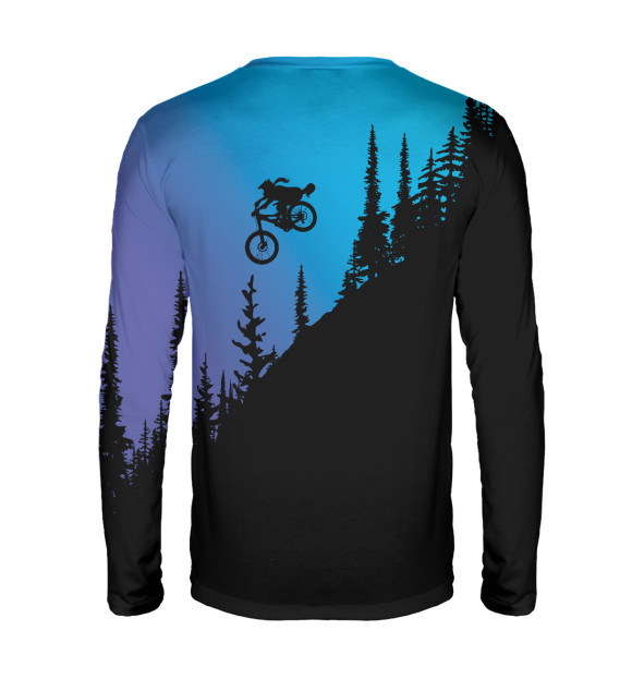 Мужской лонгслив с изображением Downhill Colors цвета Белый