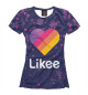 Женская футболка Likee (Лайки) - Snow