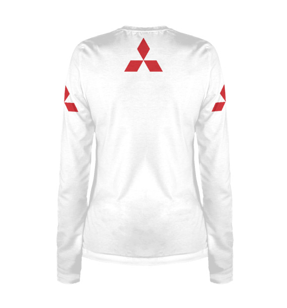 Женский лонгслив с изображением Mitsubishi и девушка цвета Белый