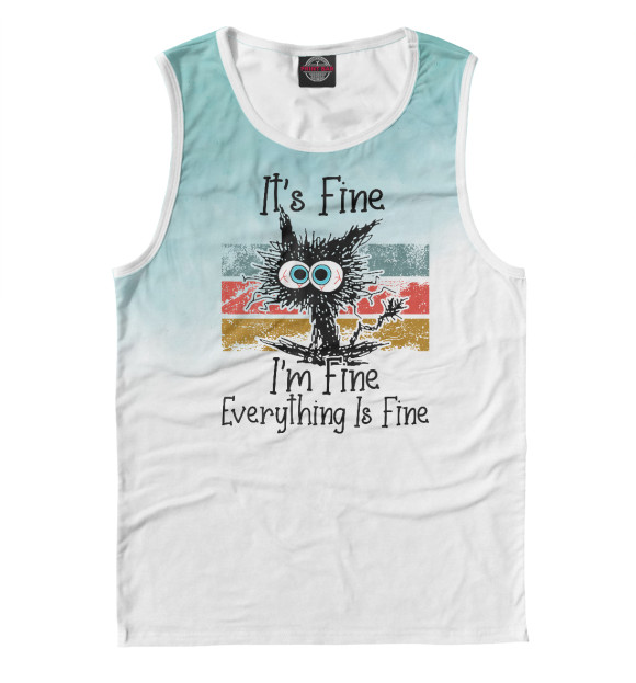 Майка для мальчика с изображением IT's FINE I'm FINE EVERYTHI цвета Белый