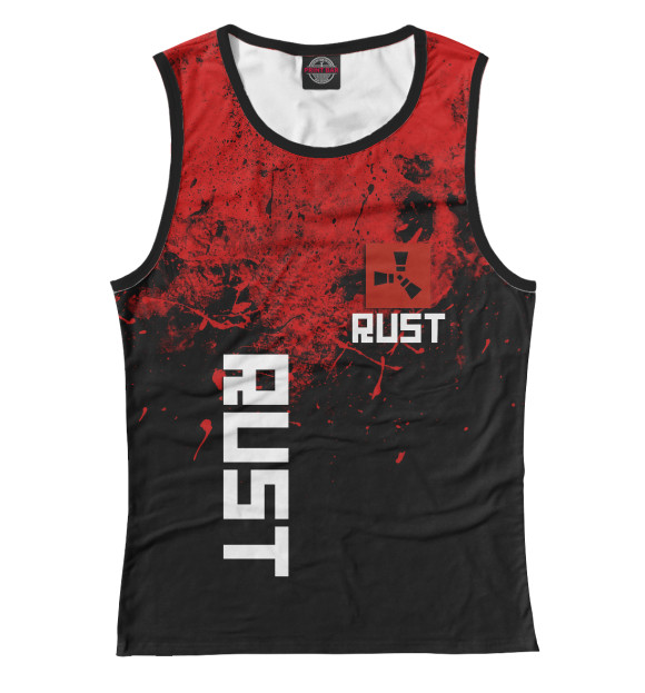 Женская майка с изображением RUST | РАСТ цвета Белый