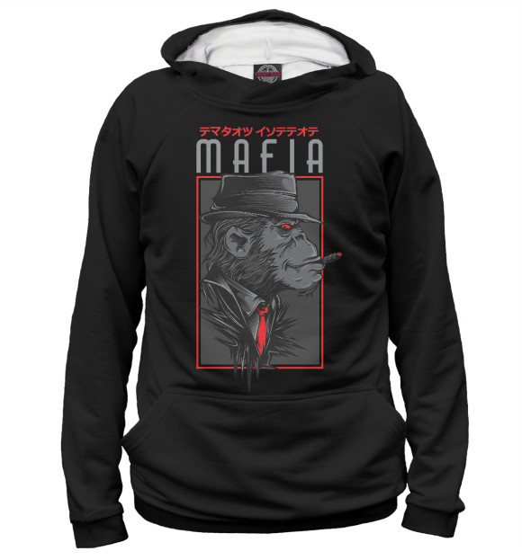 Женское худи с изображением Mafia цвета Белый