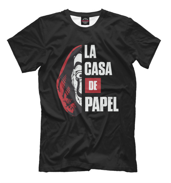 Мужская футболка с изображением La Casa De Papel цвета Белый