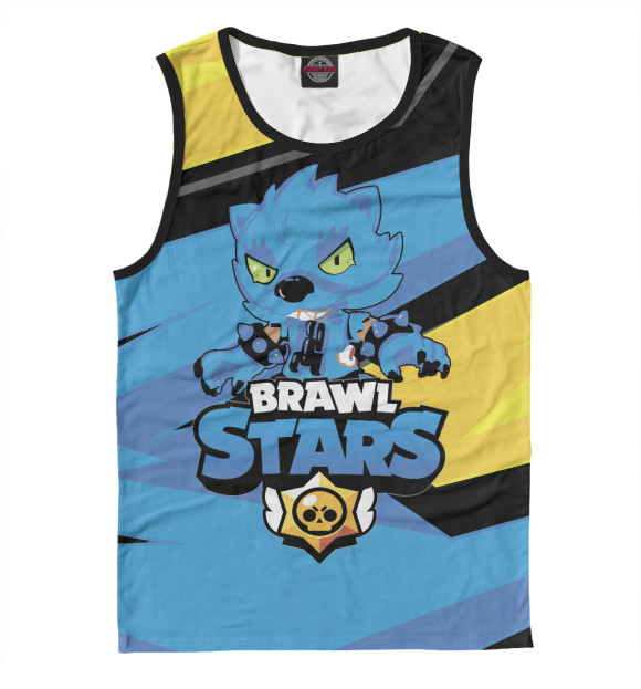 Мужская майка с изображением Leon Wolf цвета Белый