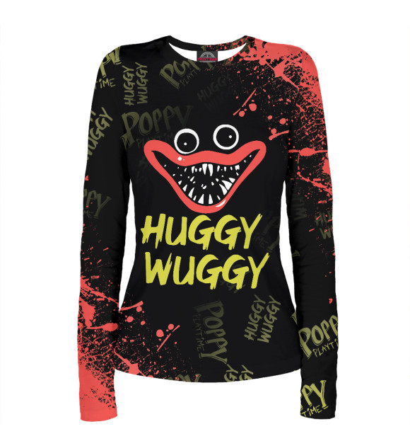 Женский лонгслив с изображением Poppy Playtime цвета Белый