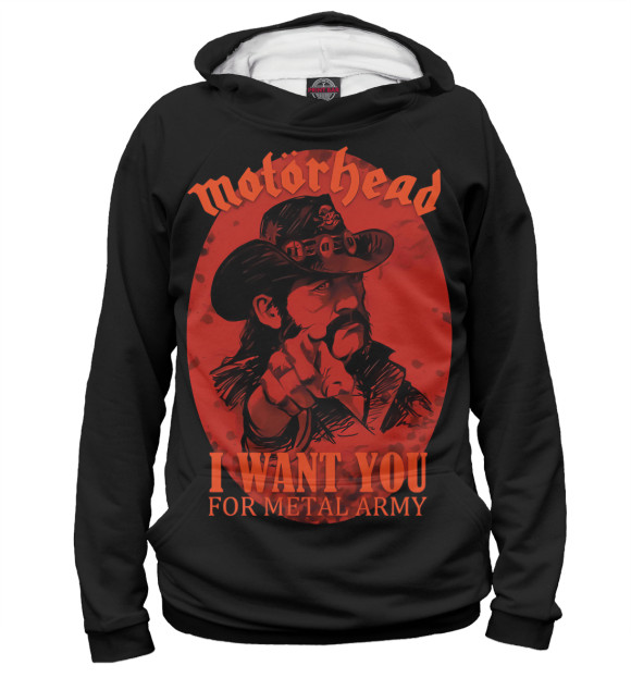 Женское худи с изображением Motorhead цвета Белый