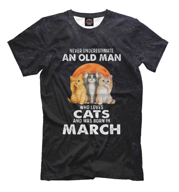 Футболка для мальчиков с изображением Never Underestimate Old Man цвета Белый