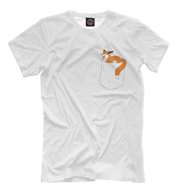 Футболка для мальчиков с изображением Pipefox in a Pocket цвета Белый