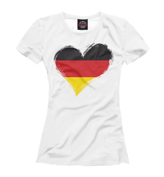 Футболка для девочек Сердце Германии (флаг)