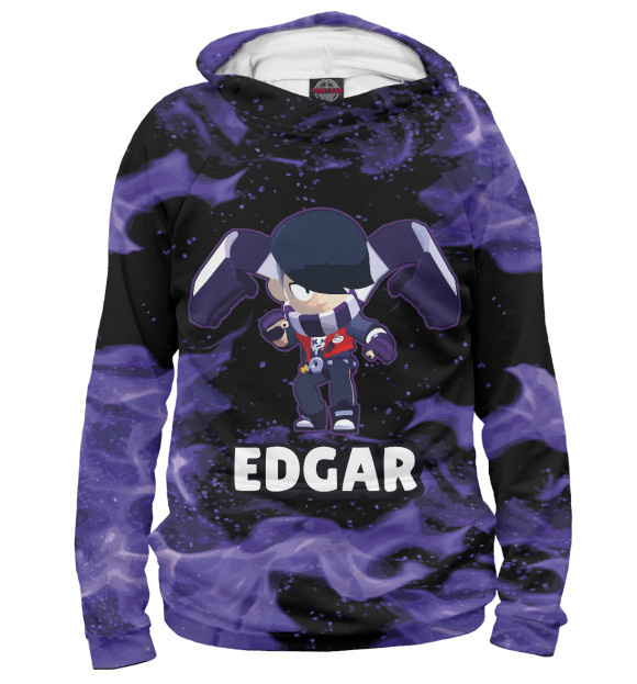 Женское худи с изображением Brawl stars Edgar цвета Белый