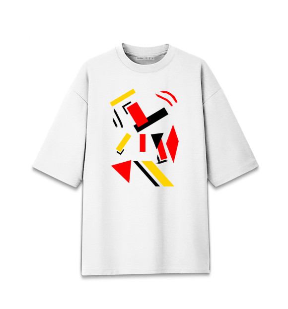 Женская футболка оверсайз с изображением Мария Функ / Композиция цвета Белый