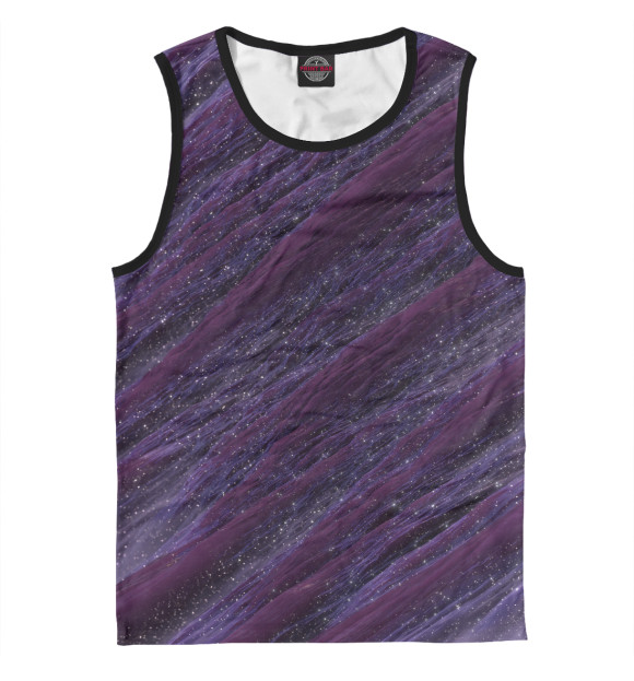 Мужская майка с изображением Фиолет цвета Белый