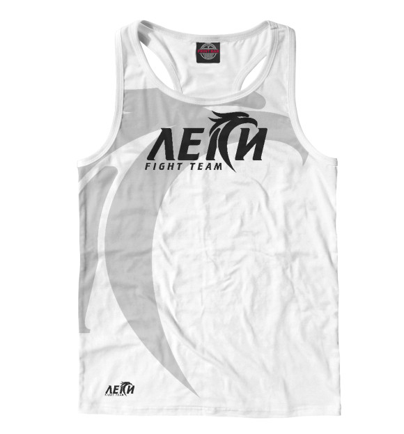 Мужская майка-борцовка с изображением Леки цвета Белый