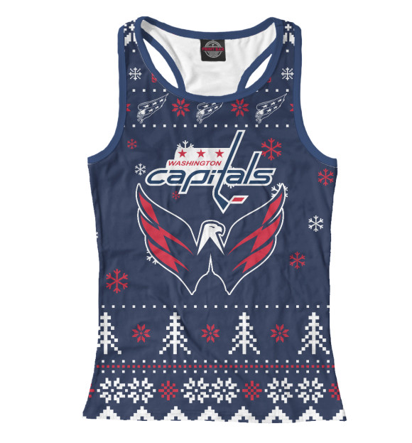 Женская майка-борцовка с изображением Вашингтон Кэпиталз 2022 цвета Белый