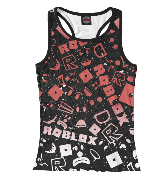 Женская майка-борцовка с изображением Roblox цвета Белый