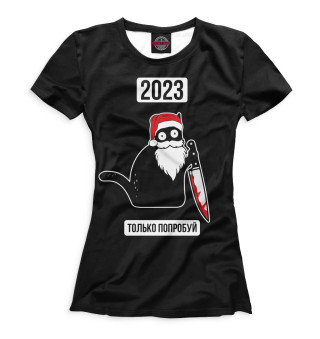 Женская футболка 2023 только попробуй