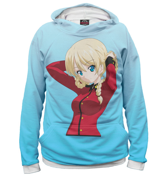 Худи для мальчика с изображением Girls und Panzer цвета Белый