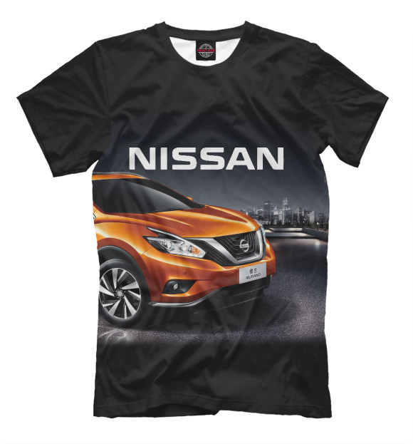 Мужская футболка с изображением Nissan цвета Белый