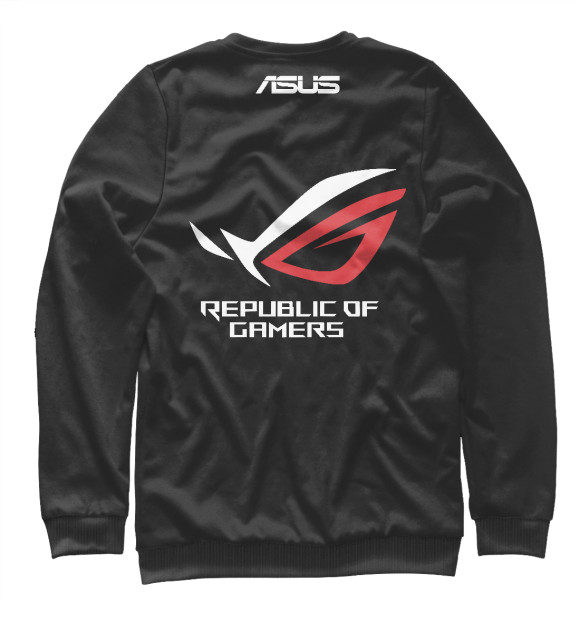 Свитшот для девочек с изображением Asus Republic of Gamers цвета Белый