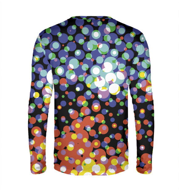 Мужской лонгслив с изображением Color pattern цвета Белый
