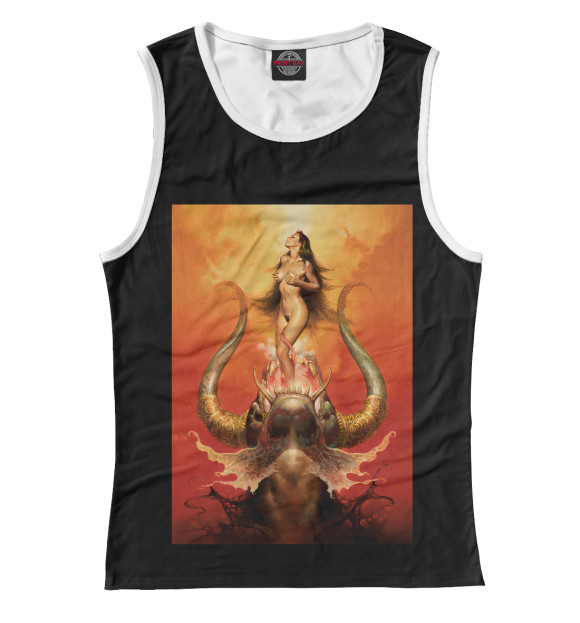 Майка для девочки с изображением Devil girl цвета Белый