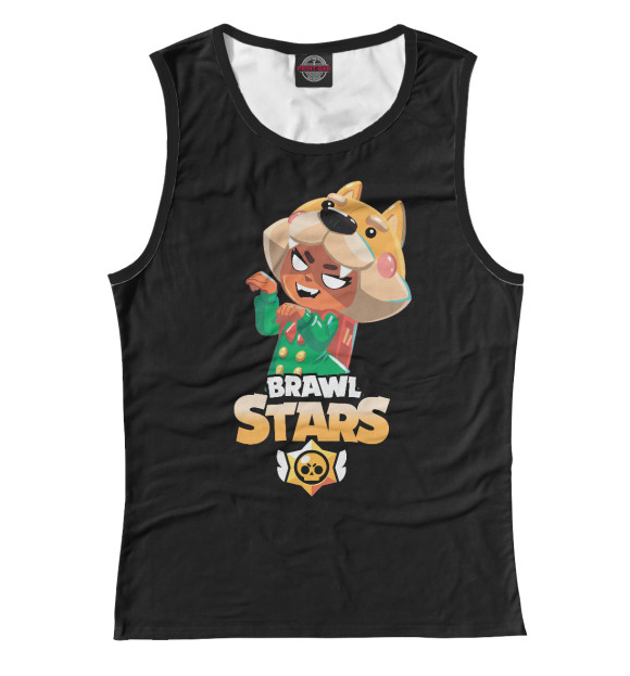 Майка для девочки с изображением Brawl Stars NITA цвета Белый