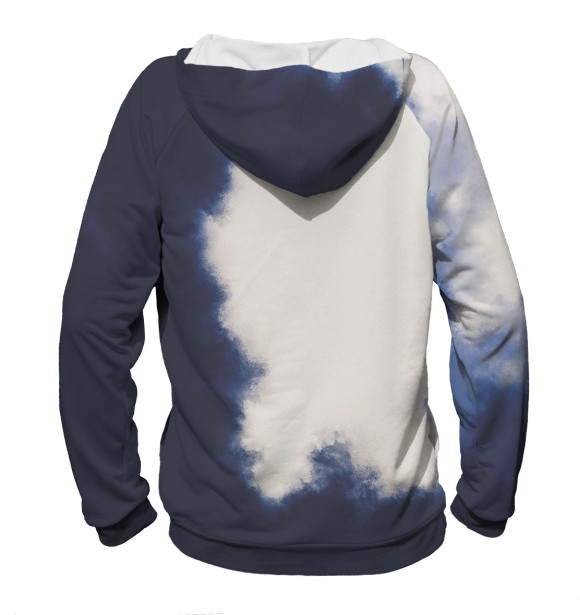 Мужское худи с изображением Богатырь цвета Белый