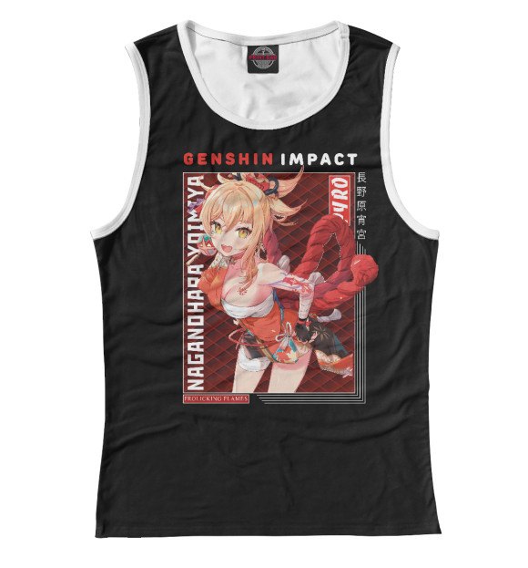 Майка для девочки с изображением Ёимия. Genshin Impact цвета Белый