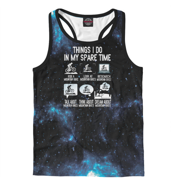 Мужская майка-борцовка с изображением Things I Do In My Spare цвета Белый