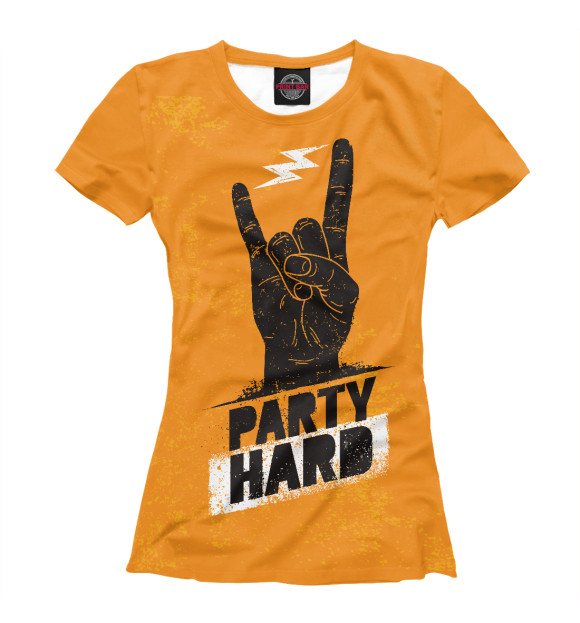 Футболка для девочек с изображением Party Hard цвета Белый