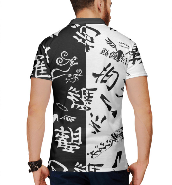 Мужское поло с изображением Токийские мстители цвета Белый